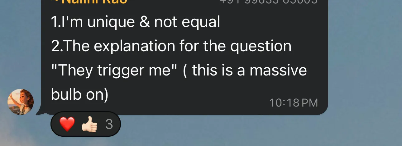 Participant testimonial screenshot 4