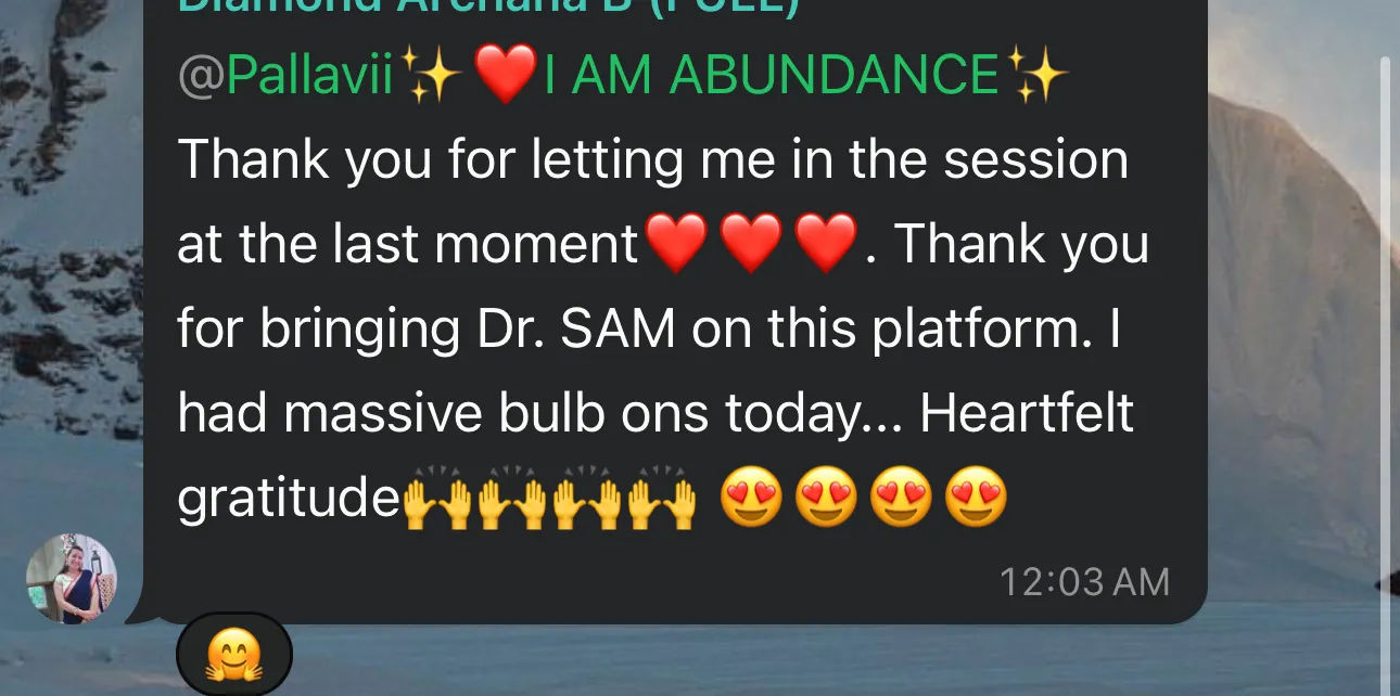 Participant testimonial screenshot 10